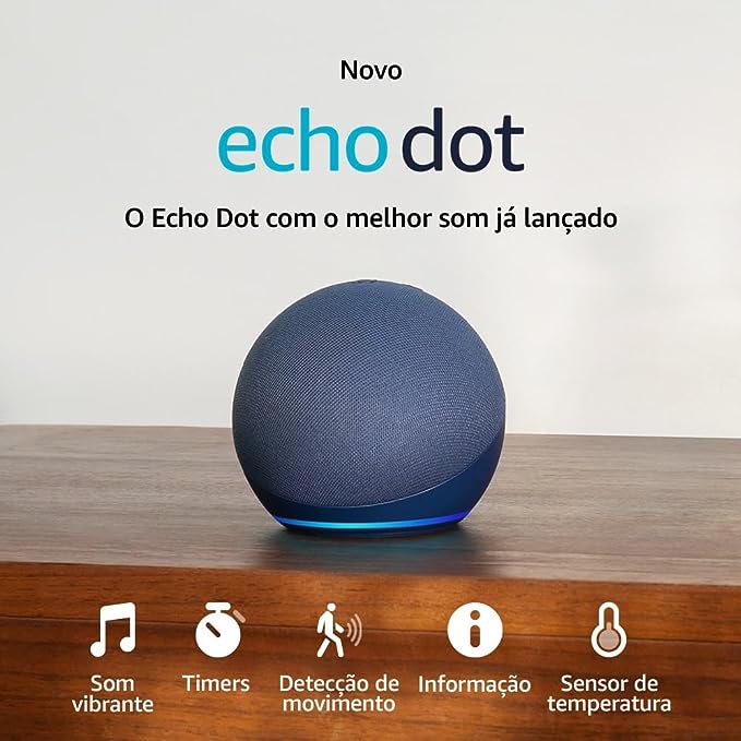 Echo Dot 5ª geração - Alexa | O Echo Dot com o melhor som já lançado