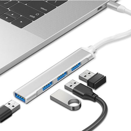 Hub USB Tipo C De Alta Velocidade 3.0 Adaptador OTG 4 Porta Para Computador Celular Jogos